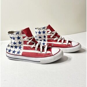 Converse Chuck Taylor All Star Sneakers Womens 7 American Flag AOP Patriotic USA